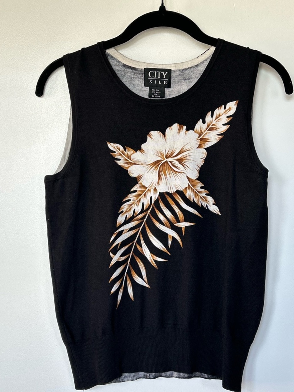 City Silk Sleeveless Sweater Top Women’s Size Small